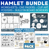 Hamlet Posters, One Pagers, Worksheets, Clip Art and Bulle