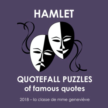 Preview of Hamlet - Quotefall puzzles