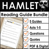 Hamlet Reading Guide Questions for Each Act in PDF, GOOGLE