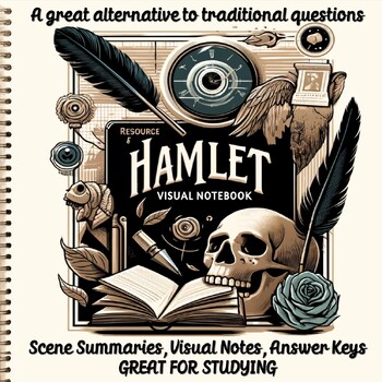Preview of Hamlet Scene Summary Visual Notebook - Enhanced Digital Copy Included
