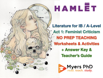 Preview of Hamlet (IB Shakespeare) - Act 1, Scenes 2-3 - Feminist Criticism + ANSWERS