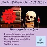 Hamlet Soliloquies Act I, Act II, Act III, Act IV: Differe