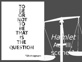 Preview of Hamlet "To Be or Not To Be" Powerpoint
