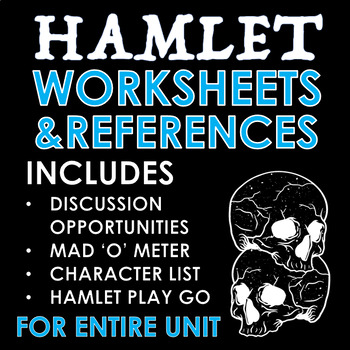 Preview of Hamlet Unit-Long Worksheets and References