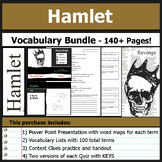 Hamlet - Vocabulary Lists, PowerPoints, Quizzes, and Keys