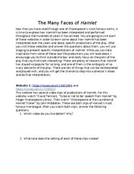 Preview of Hamlet Webquest