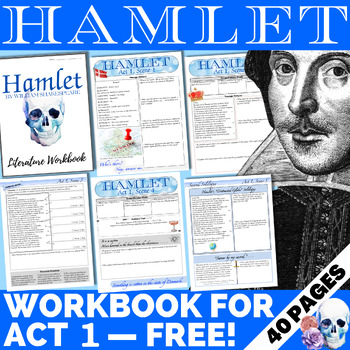 Preview of Hamlet by William Shakespeare | EDITABLE Worksheets & Lessons for Act 1 | FREE