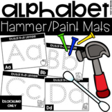 Hammer It or Paint It Alphabet Letter Mats - Fine Motor Fun