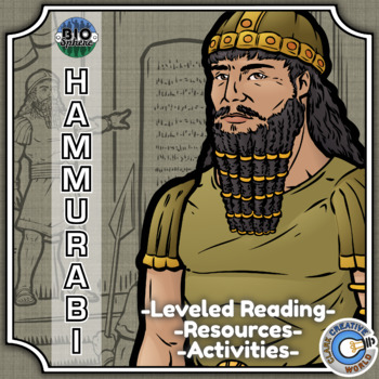 Preview of Hammurabi Biography - Reading, Digital INB, Slides & Activities
