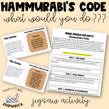 Preview of Hammurabi's Code Jigsaw Centers Inquiry Based Activity