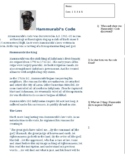 Hammurabi's Code Reading and Questions Worksheet