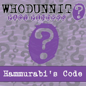 Preview of Hammurabi's Code Whodunnit Activity - Printable & Digital Game Options