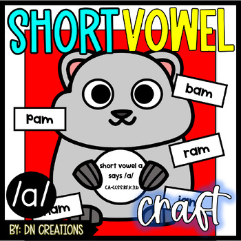 Preview of Hamster Short Vowel Craft | Short Vowel a Craft | CVC Craft | Phonics Craft