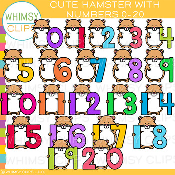 Preview of Hamster With Numbers Clip Art