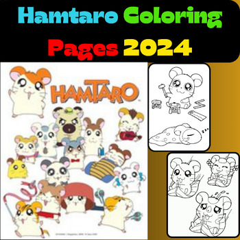 Preview of Hamtaro Coloring Pages 2024