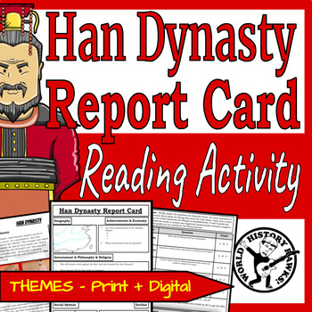 Preview of Han Dynasty Ancient China Report Card - Reading Passages & Comprehension