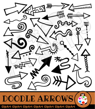 Doodle ClipArt Pen and Ink Arrows Doodle Clip Art Arrows ClipArt Custom Invitations Clip Art Digital Hand Drawn Clip Art Arrow Clip Art