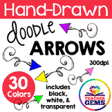 Hand-Drawn Doodle Arrows Clip Art Set