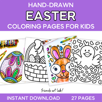 Hand-Drawn Easter Coloring Pages (Perfect for Drawing and Painting)