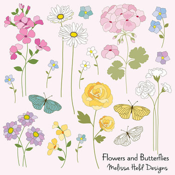 Preview of Hand Drawn Flower Clipart