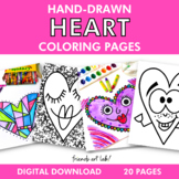 Hand-Drawn Heart Coloring Pages (Perfect for Drawing, Pain