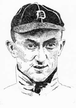 Preview of Hand Drawn Historical Portrait Ty Cobb