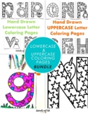 Hand-Drawn Lowercase & Uppercase Letter Coloring Page * BUNDLE *