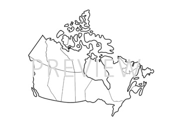 Preview of Hand-Drawn Map of Canada Clipart