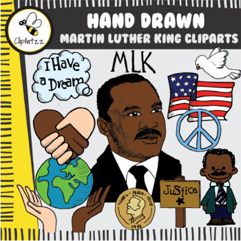 Preview of Hand Drawn Martin Luther King ClipArt