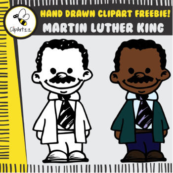 Preview of Hand Drawn Martin Luther King ClipArt FREEBIE!