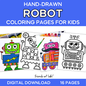 Preview of Robot Coloring Pages | Robot Theme | Preschool Coloring Pages | STEAM | Robotics