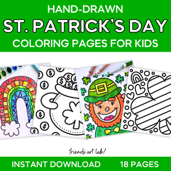 Preview of Hand-Drawn St. Patrick's Day Coloring Pages (Perfect for Homes/Classrooms)