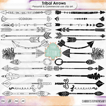 Preview of Hand Drawn Long Arrow LineArt, Doodle Arrow ClipArt, Page Divider Border