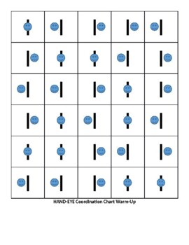 Preview of Hand Eye Coordination Chart Bundle (7 Charts + Template)