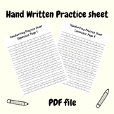 Hand Lettering Practice Sheet English Alphabet