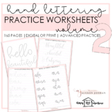 Hand Lettering Practice Worksheets Volume 2 | Faux Calligraphy
