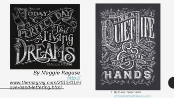 Preview of Hand Lettering Unit High School Art Project