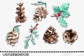 christmas pine cone clip art