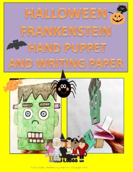 Preview of Hand Puppet Finger Puppet Halloween Monster Autumn Fun Party Writing Drama
