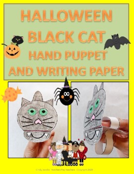 Preview of Hand Puppet Finger Puppet Halloween October Autumn Fun Writing Black Cat Drama