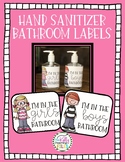 Hand Sanitizer Bathroom Labels