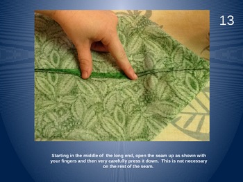 Preview of Hand Sewing Final Project: Drawstring Bag Powerpoint Steps and Photos