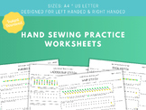 Hand Sewing Practice Worksheets - 4 Essential Stitches for