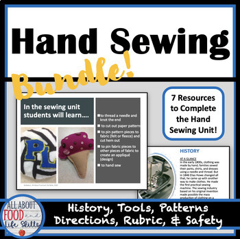 Preview of Sale! Hand Sewing Activity Bundle - FACS, FCS, Life Skills, After School Program
