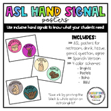 Hand Signal Posters // ASL Signs