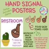 Hand Signal Posters Cactus Succulent Theme Class Management