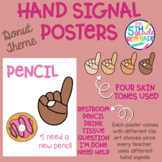 Hand Signal Posters Donut Doughnut Theme Class Management