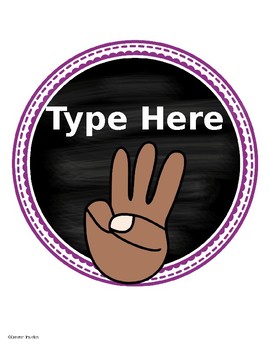 Hand Signal Posters EDITABLE Chalkboard Theme (Management Tool- Non Verbal)