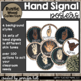 Hand Signal Posters (Farmhouse Rustic Wood)