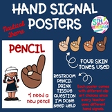 Hand Signal Posters Nautical Theme Class Management